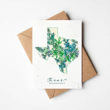 Load image into Gallery viewer, Texas Bluebonnet State Flower Design Plantable Card