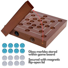 Load image into Gallery viewer, WE Games Nine Men's Morris Wooden Travel Game with Marbles - 5 inch Travel Size