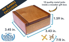 Load image into Gallery viewer, Old-Fashioned Metal Jacks in a Wooden Box