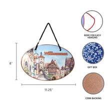 Load image into Gallery viewer, Willkommen Decorative Ceramic Door Sign