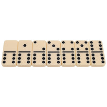 Load image into Gallery viewer, WE Games Double 6 Dominoes - Ivory Tiles with Bag