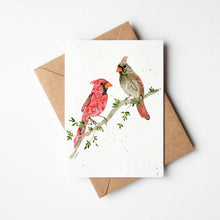 Load image into Gallery viewer, Male & Female Cardinal Plantable Greeting Card