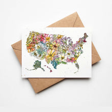 Load image into Gallery viewer, USA 50 State Wildflowers Plantable Greeting Card