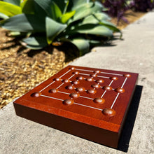 Load image into Gallery viewer, WE Games Nine Men's Morris Wooden Travel Game with Marbles - 5 inch Travel Size