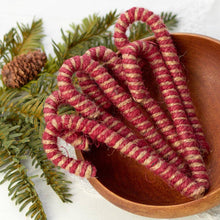Load image into Gallery viewer, 5" Rustic Jute Candy Cane Ornaments