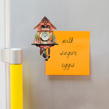 Load image into Gallery viewer, German Boy, Cow & Dog Functioning Clock Fridge Magnet