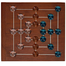 Load image into Gallery viewer, WE Games Nine Men's Morris Wooden Travel Game with Marbles - 5 inch Travel Size