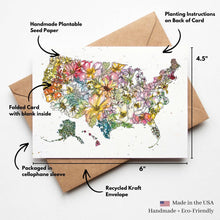 Load image into Gallery viewer, USA 50 State Wildflowers Plantable Greeting Card