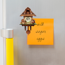 Load image into Gallery viewer, German Man & Dog Functioning Clock Kitchen Fridge Magnet