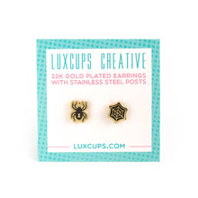 Load image into Gallery viewer, Spider &amp; Web Earrings

