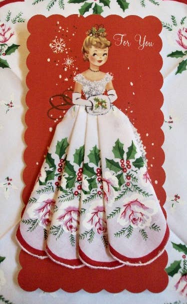 Christmas  Miss Hankie Greeting Card 
: Christmas Rose