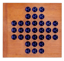 Load image into Gallery viewer, Marble Solitaire Wooden Travel Game - 5 inches
