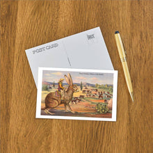 Load image into Gallery viewer, Postcard TX-468 Texas Cowboy Herding from Jack Rabbit
