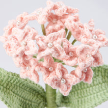 Load image into Gallery viewer, Pink Hydrangea Crochet Flower
