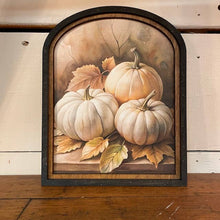 Load image into Gallery viewer, White Pumpkin Canvas Print in Arched Frame
