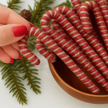 Load image into Gallery viewer, 5" Rustic Jute Candy Cane Ornaments
