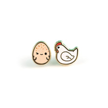Load image into Gallery viewer, Chicken Or The Egg Earrings
