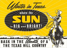 Load image into Gallery viewer, Winter in Texas, Cowboy Postcard

