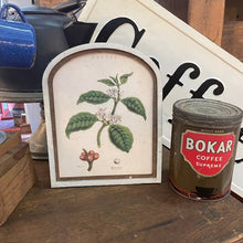 Load image into Gallery viewer, Coffee Botanical Canvas Print Framed in Arch

