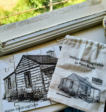 Load image into Gallery viewer, Walton-Smith Log Cabin 25 Piece Wooden Puzzle with Cloth Bag
