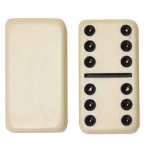 Load image into Gallery viewer, WE Games Double 6 Dominoes - Ivory Tiles with Bag
