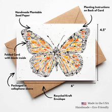 Load image into Gallery viewer, Monarch Plantable Card
