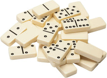 Load image into Gallery viewer, WE Games Double 6 Dominoes - Ivory Tiles with Bag

