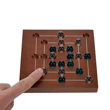 Load image into Gallery viewer, WE Games Nine Men's Morris Wooden Travel Game with Marbles - 5 inch Travel Size
