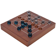 Load image into Gallery viewer, WE Games Nine Men's Morris Wooden Travel Game with Marbles - 5 inch Travel Size
