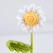 Load image into Gallery viewer, White Daisy Crochet Flower
