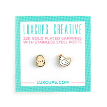 Load image into Gallery viewer, Chicken Or The Egg Earrings
