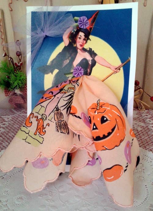 October Keepsake Hanky Card