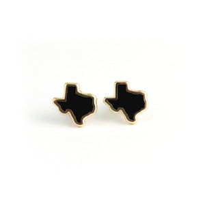 Black Texas Glitter Earrings